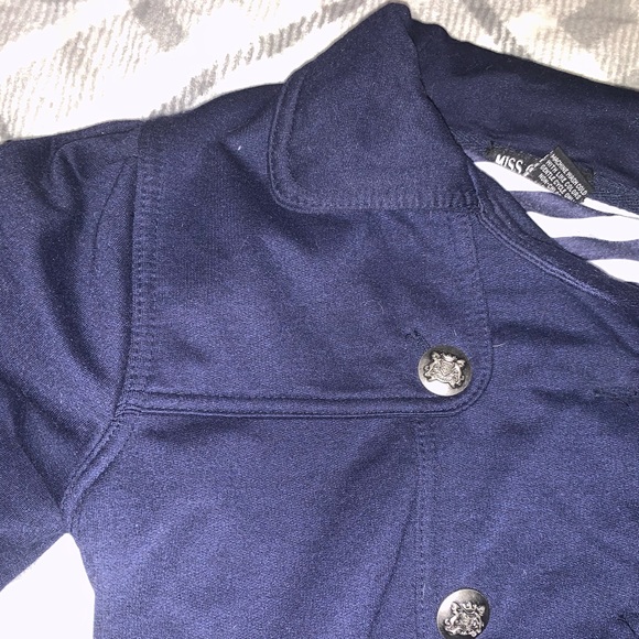 Miss chievious Navy blue button up belted jacket - Picture 8 of 8